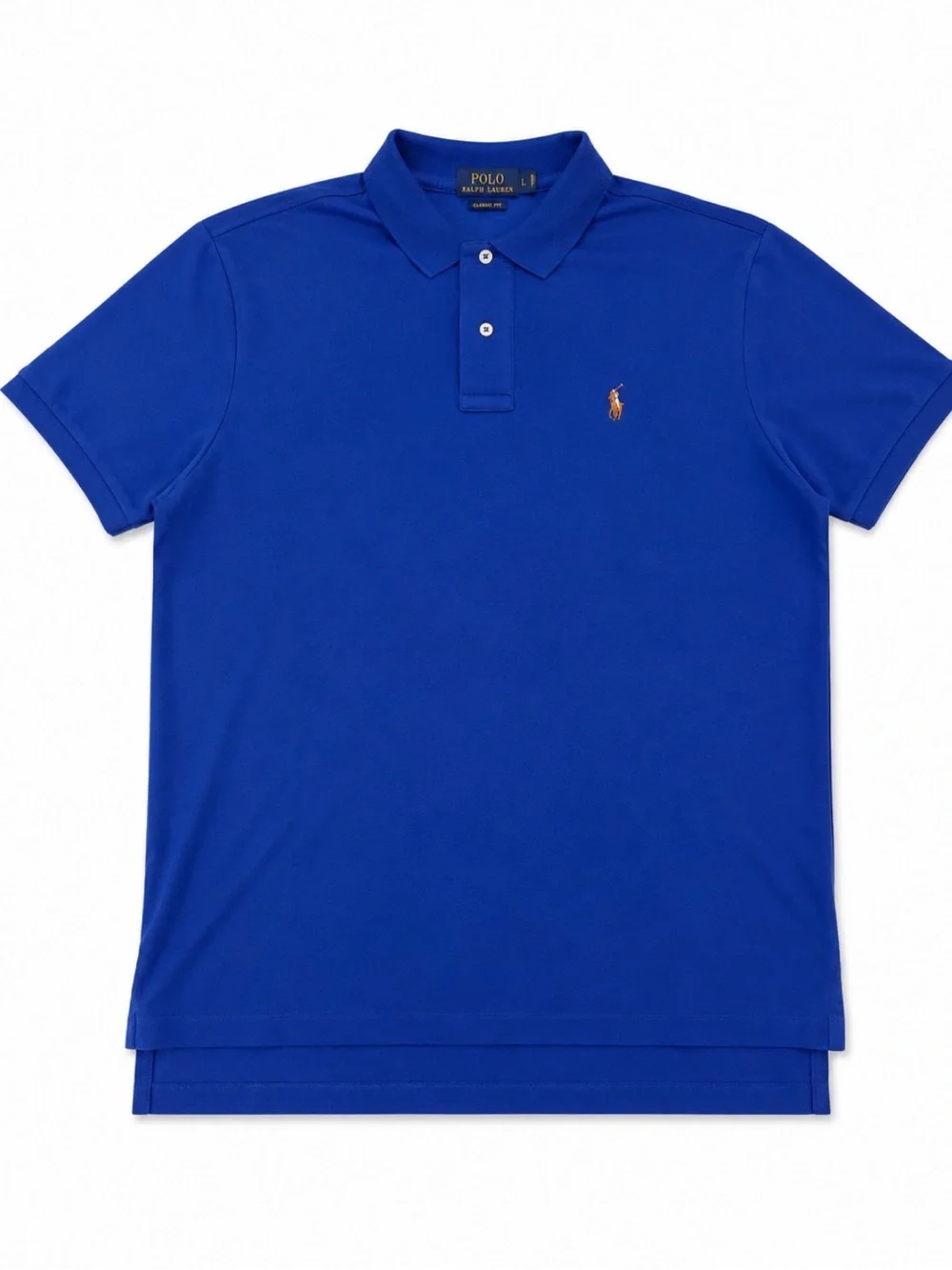 Ralph Lauren Polo Shirt in Royal Blue with Gold Pony